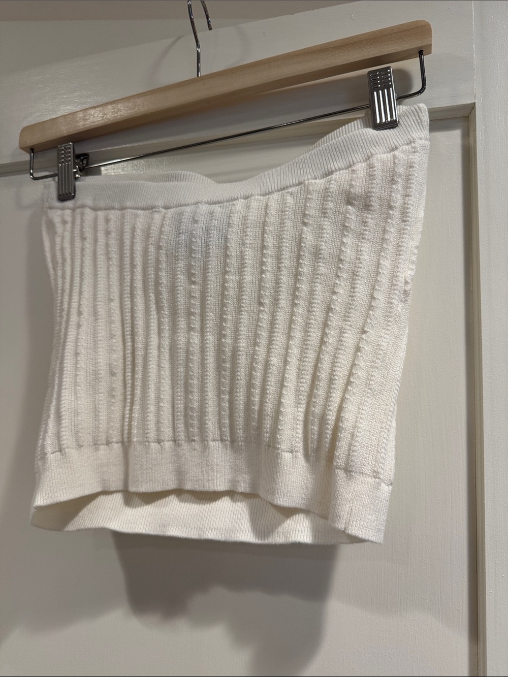 Reformation Zazie Cotton Strapless Sweater - Picture 9 of 9